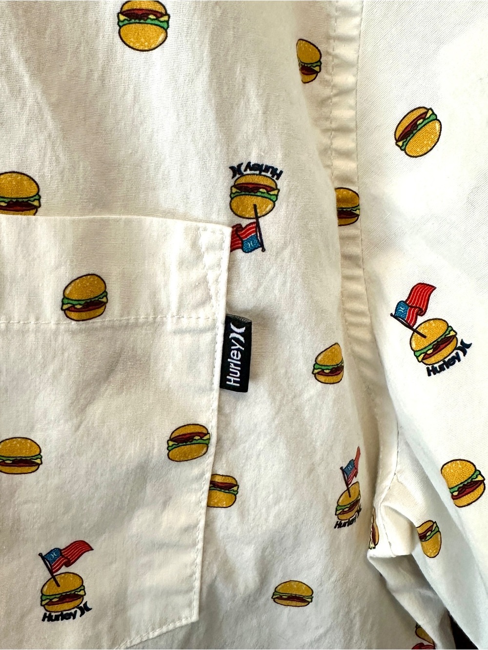 Hurley Hamburger Button-Up Short-Sleeved Shirt